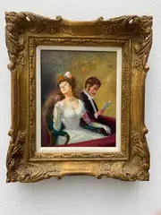 Untitled by J. Collar, OIL PAINTING ON CANVAS OF COUPLE AT THE OPERA, offered Mar 2025