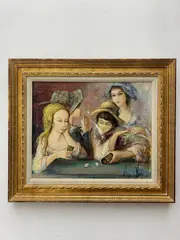 Jacques Lalande, Untitled, OIL ON CANVAS DEPICTING DICE GAME