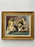 Jacques Lalande, Untitled, OIL ON CANVAS DEPICTING DICE GAME