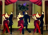 Igor Galanin, TANGO DANCERS, SCREENPRINT. ED. 59/175 C. 1985