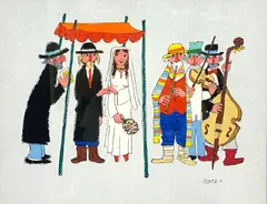 Jovan Obican, WEDDING CEREMONY ORIGINAL, OIL ON CANVAS