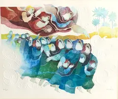 "THE EXODUS" EMBOSSED by Alvar Suñol Munoz-Ramos, LITHOGRAPH, offered Oct 2024