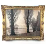 Georges Daubner, Untitled, OIL ON BOARD IN FRAME