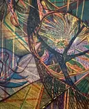 Frederick G. Becker, THE CAGE", 1946, COLOR ENGRAVING