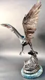 Jules Moigniez, Untitled, BRONZE EAGLE ON MARBLE STAND
