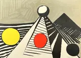 Alexander Calder, "THE LAUNDRY BOAT" COLOR, LITHOGRAPH