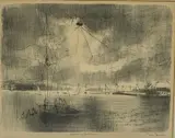 Joe Jones, Untitled, LITHOGRAPH "REACHING FOR THE SUN"