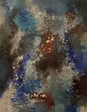 Flavio Romani, Cycle of Natural Elements - Water, 2016, Mixed media on panel