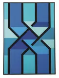 Almost Squared X by Christian Bovo Joys, 2015, Spray paint on glass, offered Jul 2023