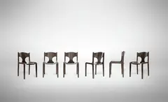 Augusto Bozzi, Set of 6 Vintage Chairs, 1970, Set of