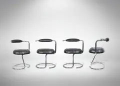 Giotto Stoppino, Set of 4 COBRA chairs, 1970, Set of