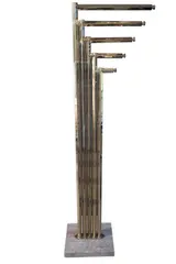 Coat stand by Romeo Rega, 1970, Brass coat hanger made by Romeo Rega., offered Jul 2023