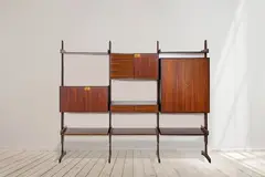 Self Standing Bookshelf by Vittorio Dassi, 1970, Elegant wooden bookcase made by Vittorio Dassi in the, offered Jul 2023
