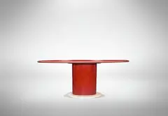 Red marble table by Mariani Dameno Boeri Maria Cristina Cini Boeri, 1980, Iconic collector's table in red marble., offered Jul 2023