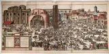 Natale Bonifacio, L'alzamento dell'obelisco di San Pietro..., etching and bulino