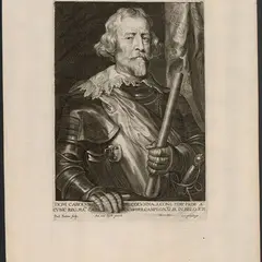 Paulus Pontius, Portrait of Carlos Coloma..., State VI/VI with letters "GH" cancelled. New Hollstein