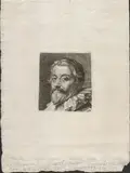 Felice Polanzani, Portrait of Pieter de Jode I..., Etching
