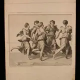 Ferdinando Gregori, La Danza di Apollo con le Muse..., La danza di Apollo con le Muse (sezione di sinistra) incisione di Ferdinando Gregori (1743 -
