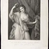 Raffaello Sanzio Morghen, La musa Thalia..., thalia - la musa della commedia etching di Raffaello Morghen