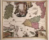 Johann Baptist Homann, Regnorum Siciliae et Sardiniae nec non Melitae seu Maltae insula..., Etching