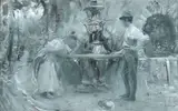 Francesco Paolo Michetti, Peasant around a fountain