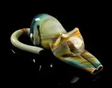 Loredano Rosin, Cat, Calcedonio glass cat sculpture