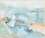 Adriano Spilimbergo, Livorno's harbour, 1937...
