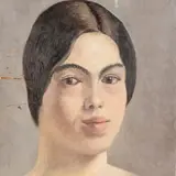 Carlo Levi, Portrait of a young lady, Oil on board