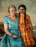 Giorgio de Chirico, Portrait of N.D. Agusta with her nephew, 1954...