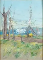 Antonio Cannata, Landscape with blooming trees