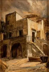 Home in Capri, 1931 by Antonio Asturi, offered Feb 2023