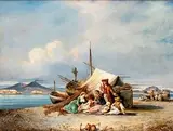 Consalvo Carelli, Fishermen family in Naples