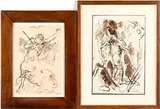 Felice Carena, Lot composed by two drawings: Cristo, 1958 (A) and Centauro ferito, 1963 (B)