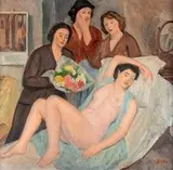 Ercole Drei, The visit, 1945 ca.