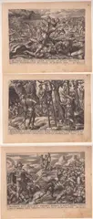 La storia di Giosuè - lotto di tre tavole... by Jan Harmensz. Muller, belle impressioni on paper vergata. Fogli in ottime condizioni, offered Nov 2022