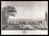 Charles-Nicolas Cochin, La Ville et La Rade de Toulon, c. 1760..., esemplare stampato on paper pesante con i piccoli margini. Qualche breve strappo lungo i bordi