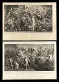 Jean-Marc Nattier, La Gallerie du Palais du Luxembourg -- lotto di 2 tavole ...