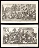 William Hogarth, Hudibras encounters the Skimmington / Burning ye Rumps at Temple Barr...