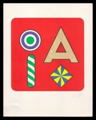 Lucio Del Pezzo, Lettera A, 1971..., Ottime condizioni. Con cornice e vetro (32