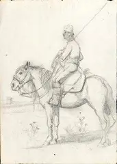 Giuseppe Raggio, Buttero a cavallo..., Buone condizioni