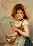 Francesco Vinea, Fanciulla con canestro di fiori...