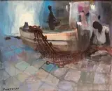 Eliano Fantuzzi, Barca con pescatori...