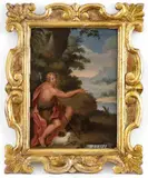 Annibale Carracci, San Giovanni Battista sulle rive del fiume Giordano ...