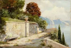 Vista del lago di Como, 1935... by Umberto Coromaldi, Buone condizioni, offered Feb 2022