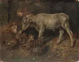 Tito Pellicciotti, Contadina con animali...