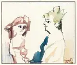 Arnoldo Ciarrocchi, Due donne in conversazione, 1970...