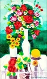 Athos Faccincani, Bottiglia con armonia di fiori, 2000...