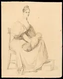 Giuseppe Moricci, Ritratto femminile con infante...