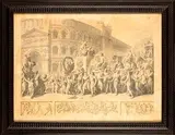 Luigi Ademollo, Riquadro principale: Imperatore in corteo va al Circo; riquadri a margine infer...