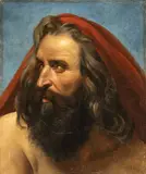 Francesco Podesti, Testa di uomo barbuto (profeta?) ...